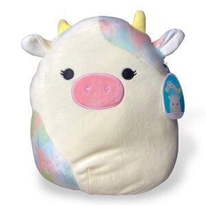 Squishmallows Kellytoy Easter Candess the Cow 12" Plush New with Tags (b)